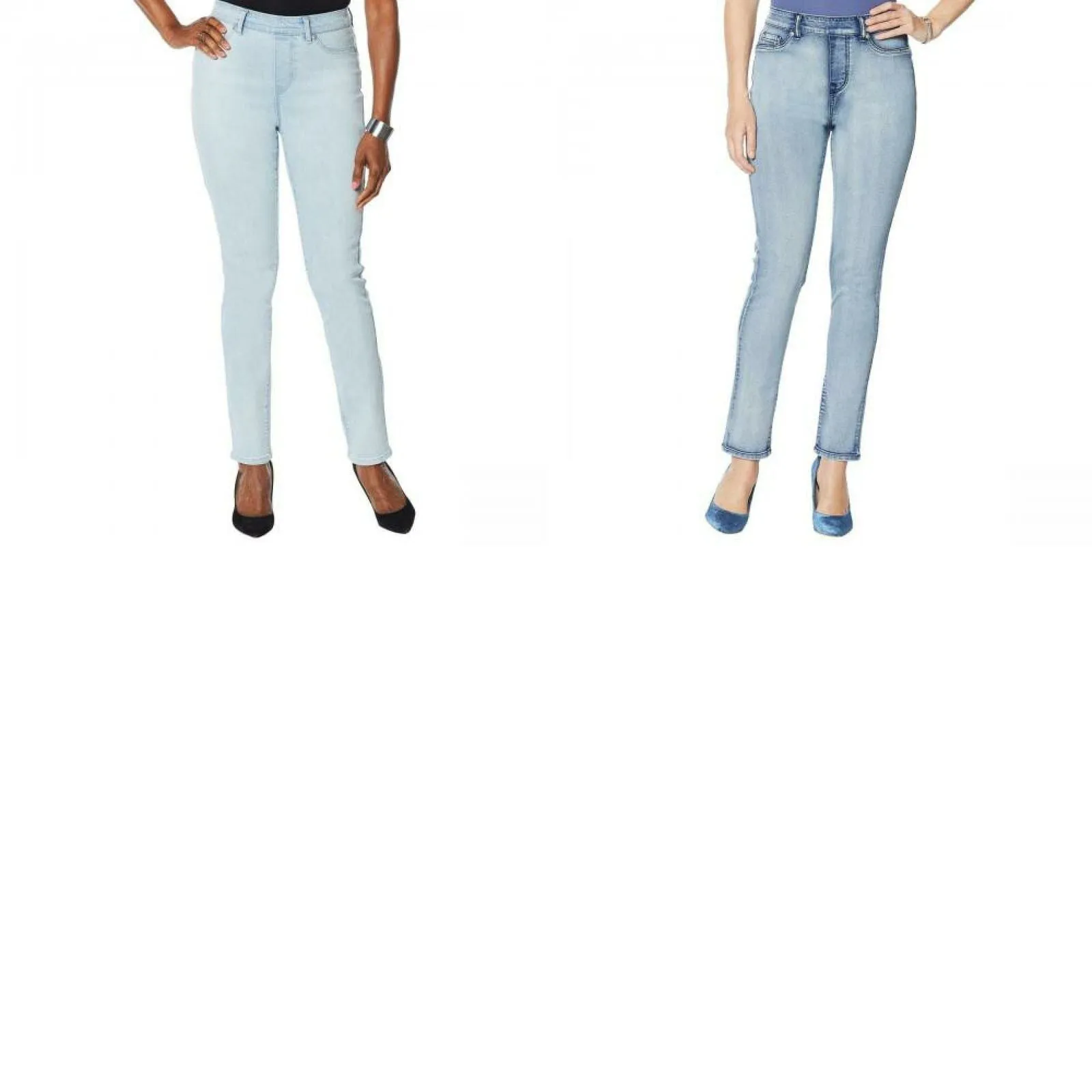DG2 by Diane Gilman Women's Petite Sorbet Denim Pull-On Skinny Jeans