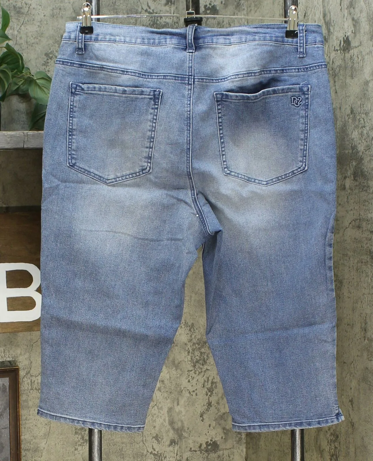 DG2 by Diane Gilman Women's Plus Size Classic Stretch Denim Pedal Pusher Jeans