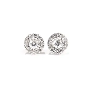 Diamond Cluster Stud Earrings