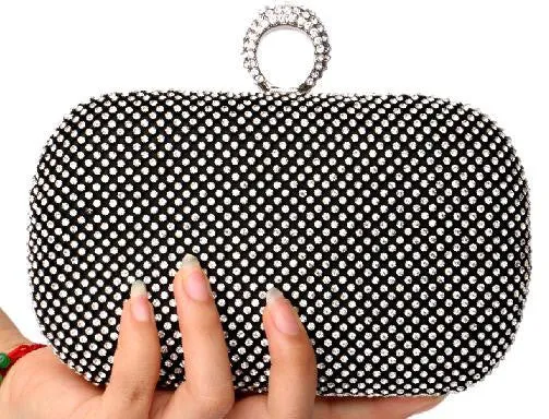 diamond-studded evening bag evening bag with a diamond bag women's rhinestone banquet handbag day clutch female 3 Color