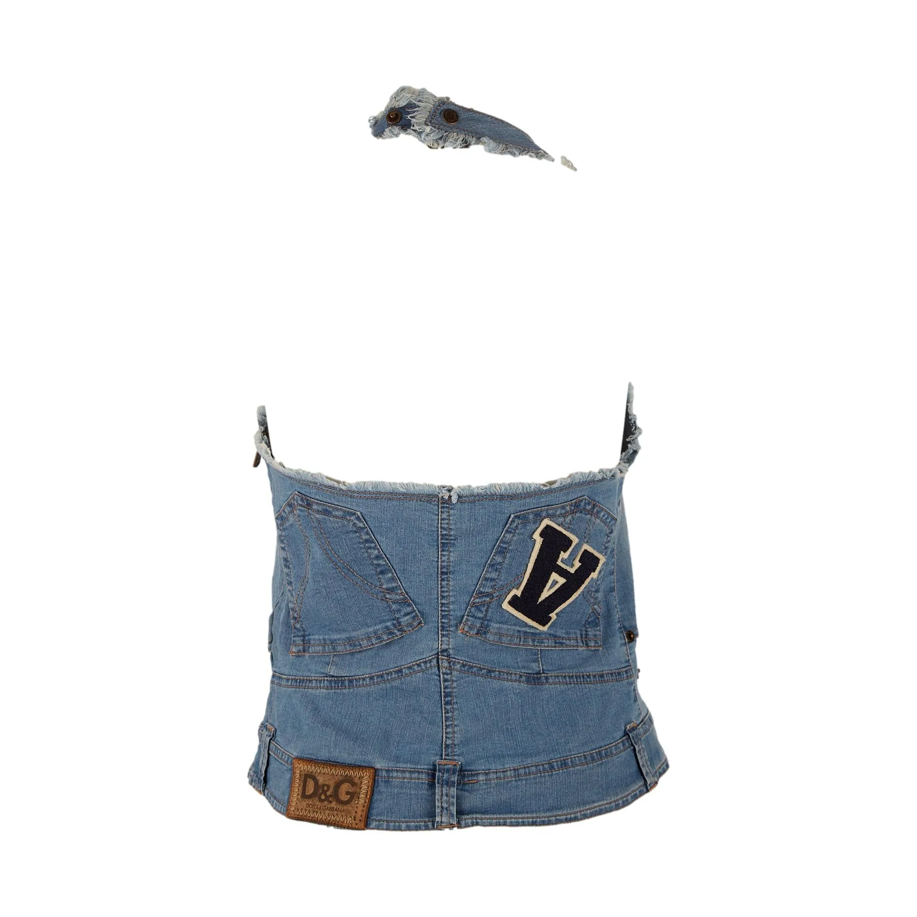 Dolce & Gabbana Denim Halter Top