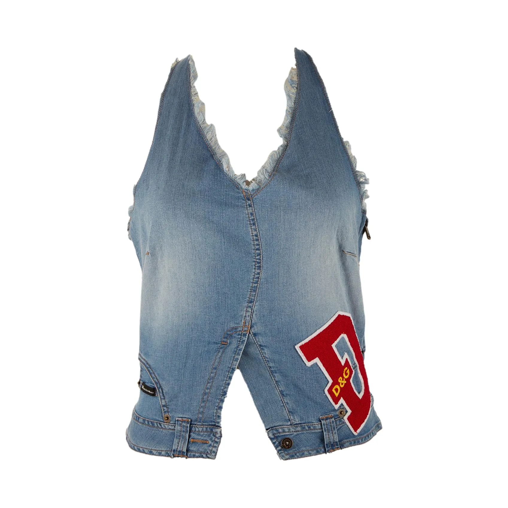 Dolce & Gabbana Denim Halter Top