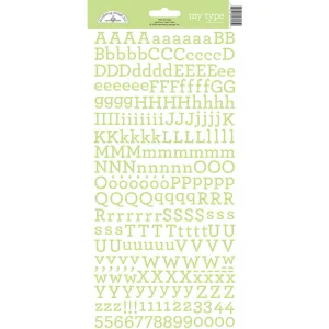 Doodlebug - My Type Alphabet Stickers - Limeade