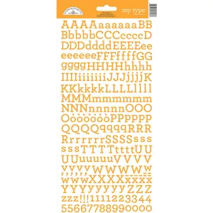 Doodlebug - My Type Alphabet Stickers - Tangerine