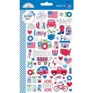 Doodlebug - Yankee Doodle - Mini Icons Stickers / 5602
