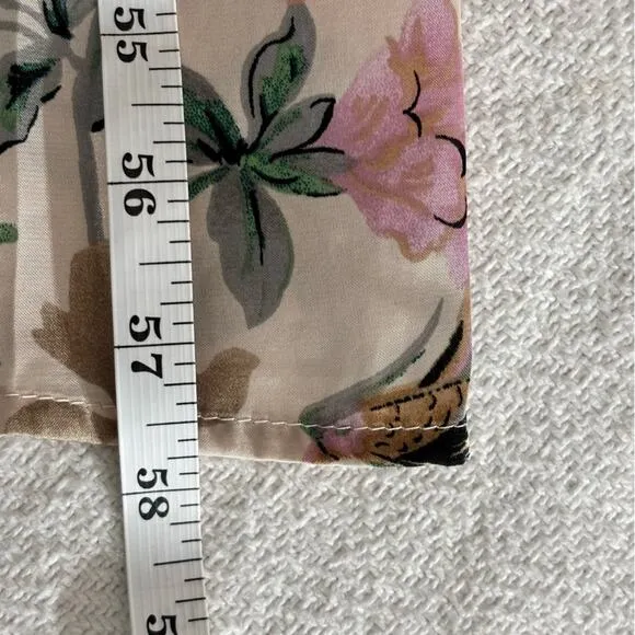Dress Forum Flutter Sleeve Floral Satin Maxi Dress Romantic Feminine Lover- Sz M