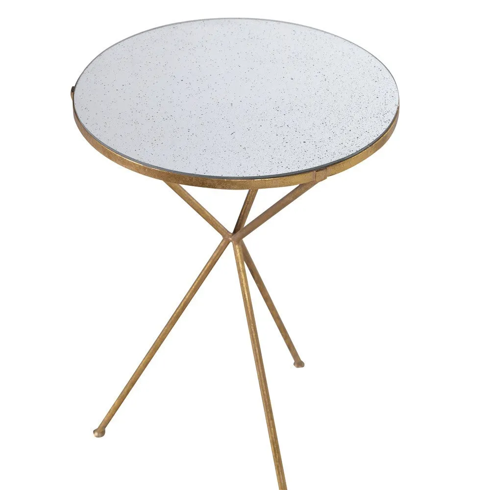 DWELL Gold Tripod Lamp Table