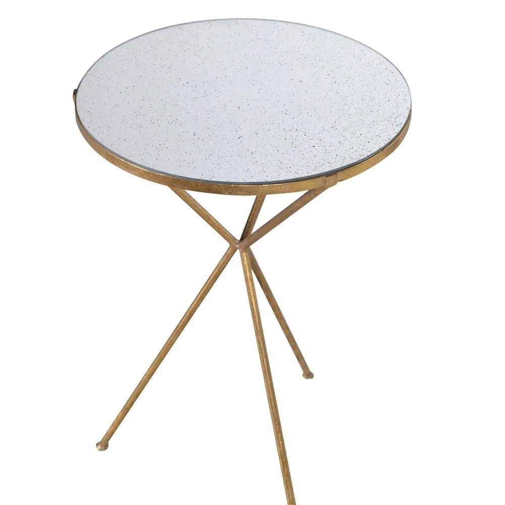 DWELL Gold Tripod Lamp Table
