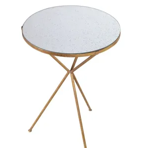 DWELL Gold Tripod Lamp Table