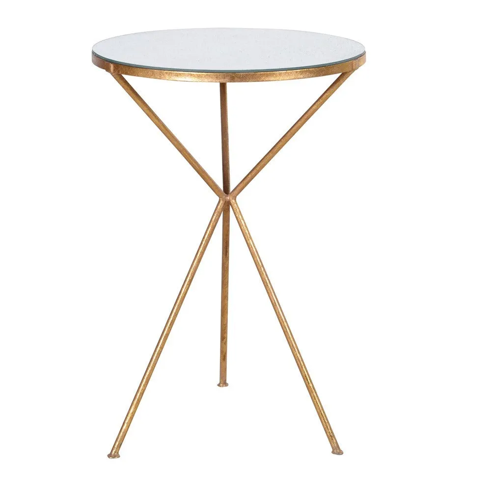 DWELL Gold Tripod Lamp Table