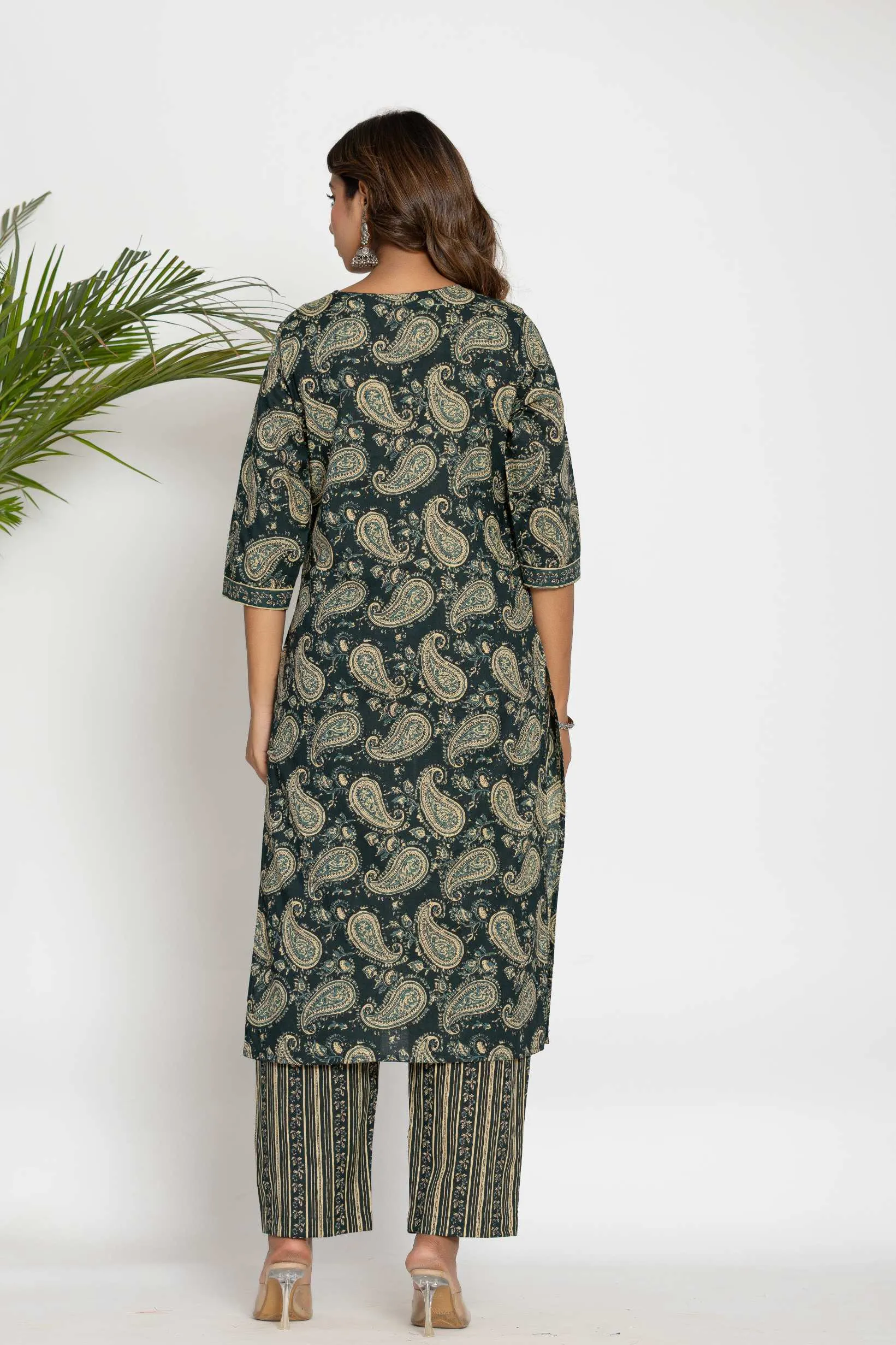 Elegant Cotton Printed Kurta Set with Dupatta