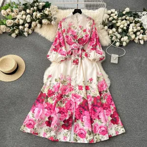 Elegant Floral Bohemian Dress