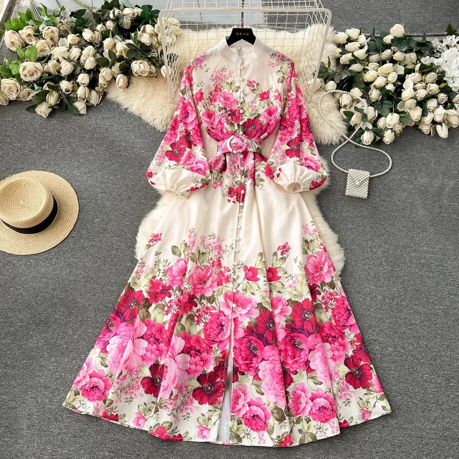 Elegant Floral Bohemian Dress