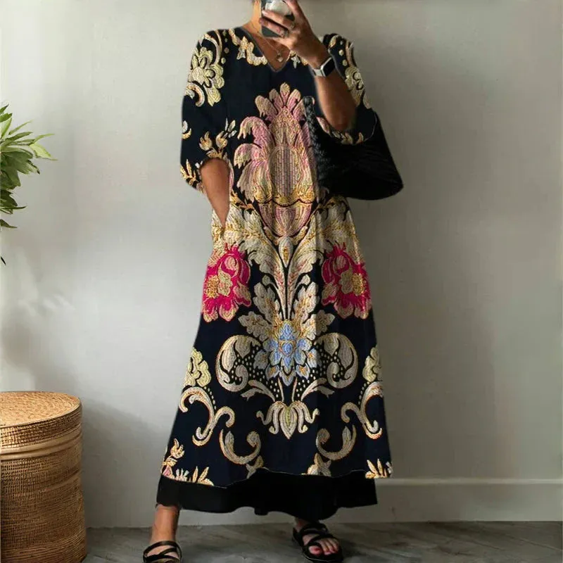 Elyse™ - Ethnic Print Dress