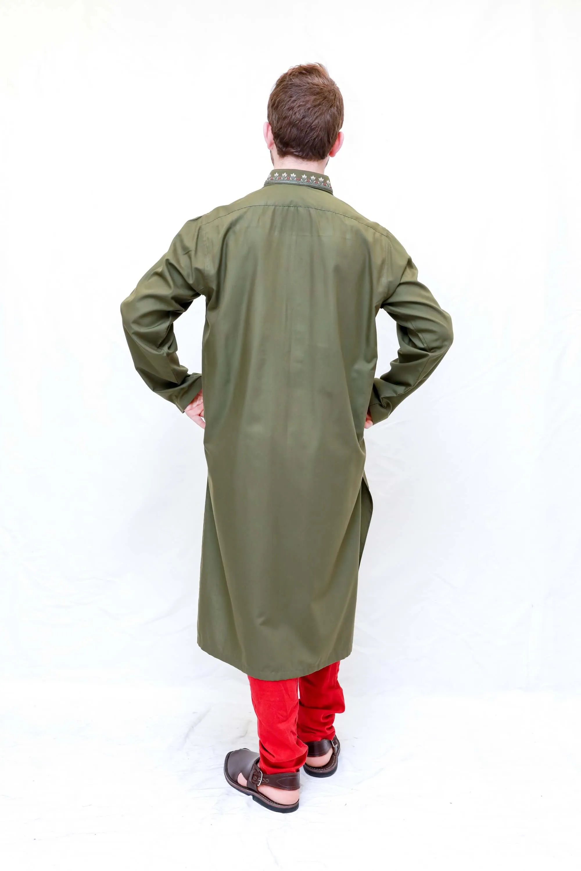 Embroidered Cotton Shirt Men Shirt
