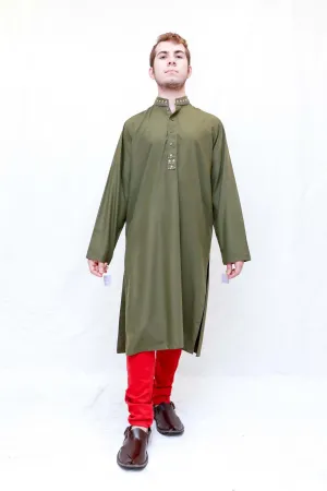 Embroidered Cotton Shirt Men Shirt