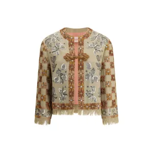 Embroidered Jacket with strass and sequins