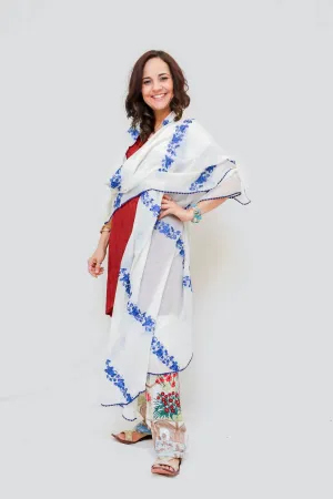 Embroidered Scarf-Shawl