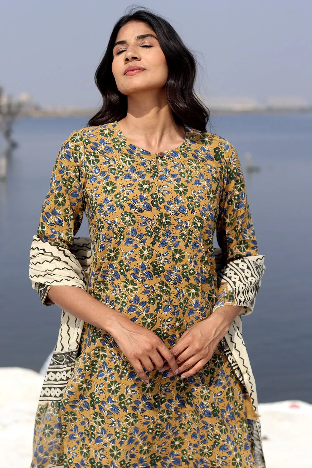 Ethnic Elegance Block Printed Salwar Suit Set