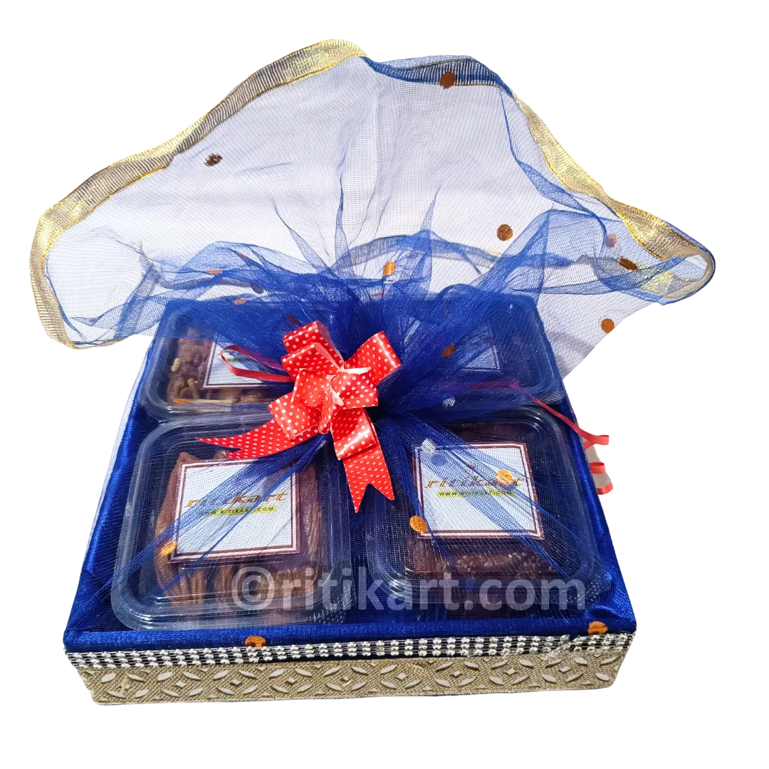 Ethnic Food Gift Box with Pitha Khaja Gaja Khai Kora and Baromaja