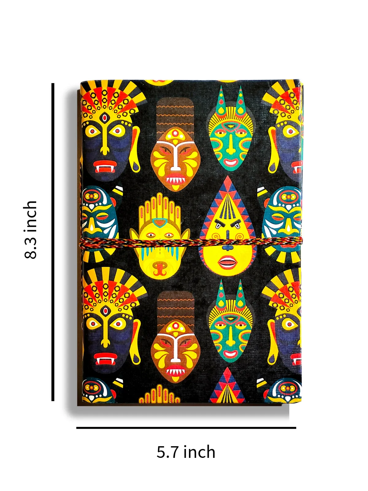 Ethnic Mask  | Handmade Travel Diary | A5 100 Pages