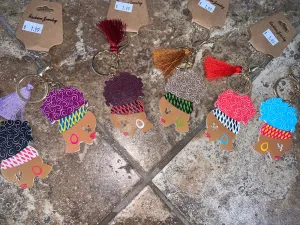 Ethnic Puff Keychain