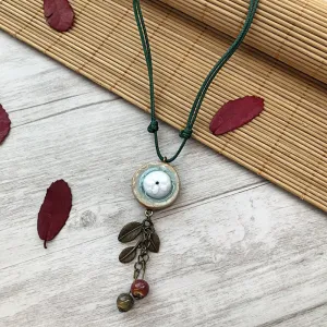 Ethnic Style Handmade Ceramic Necklace（Adjustable length）