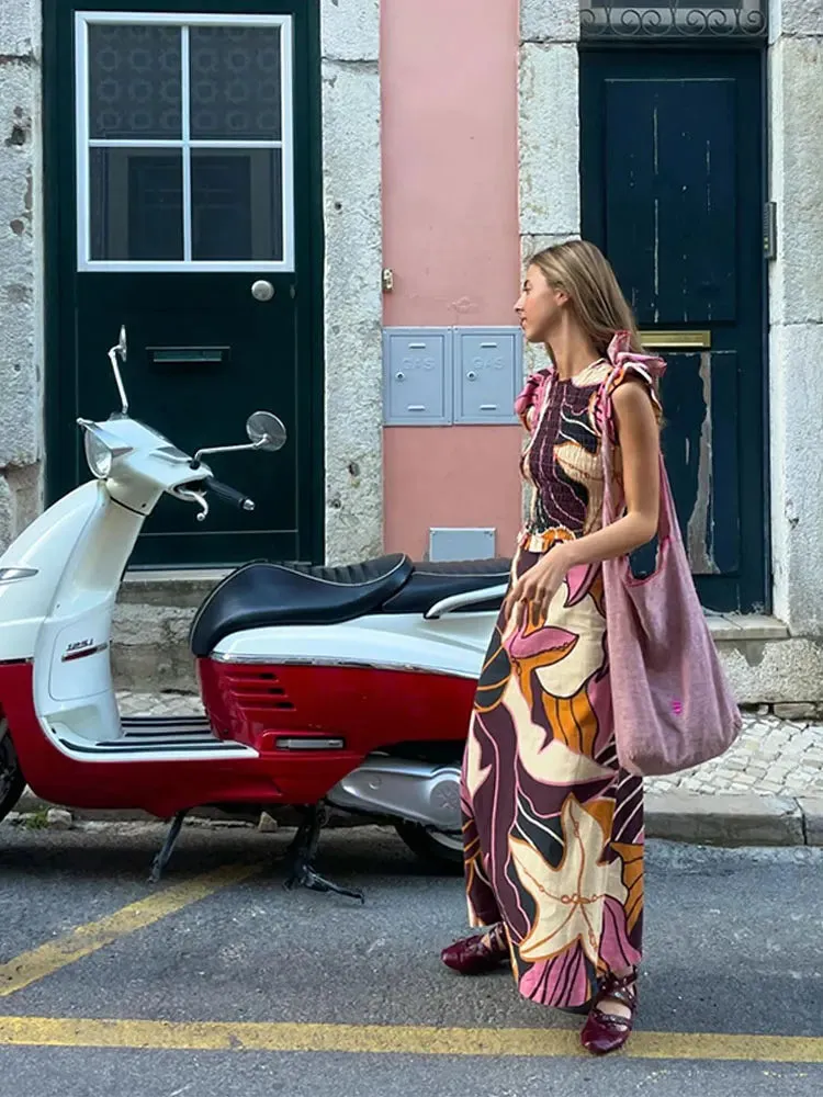 Ethnic Style Printed Skirt Set