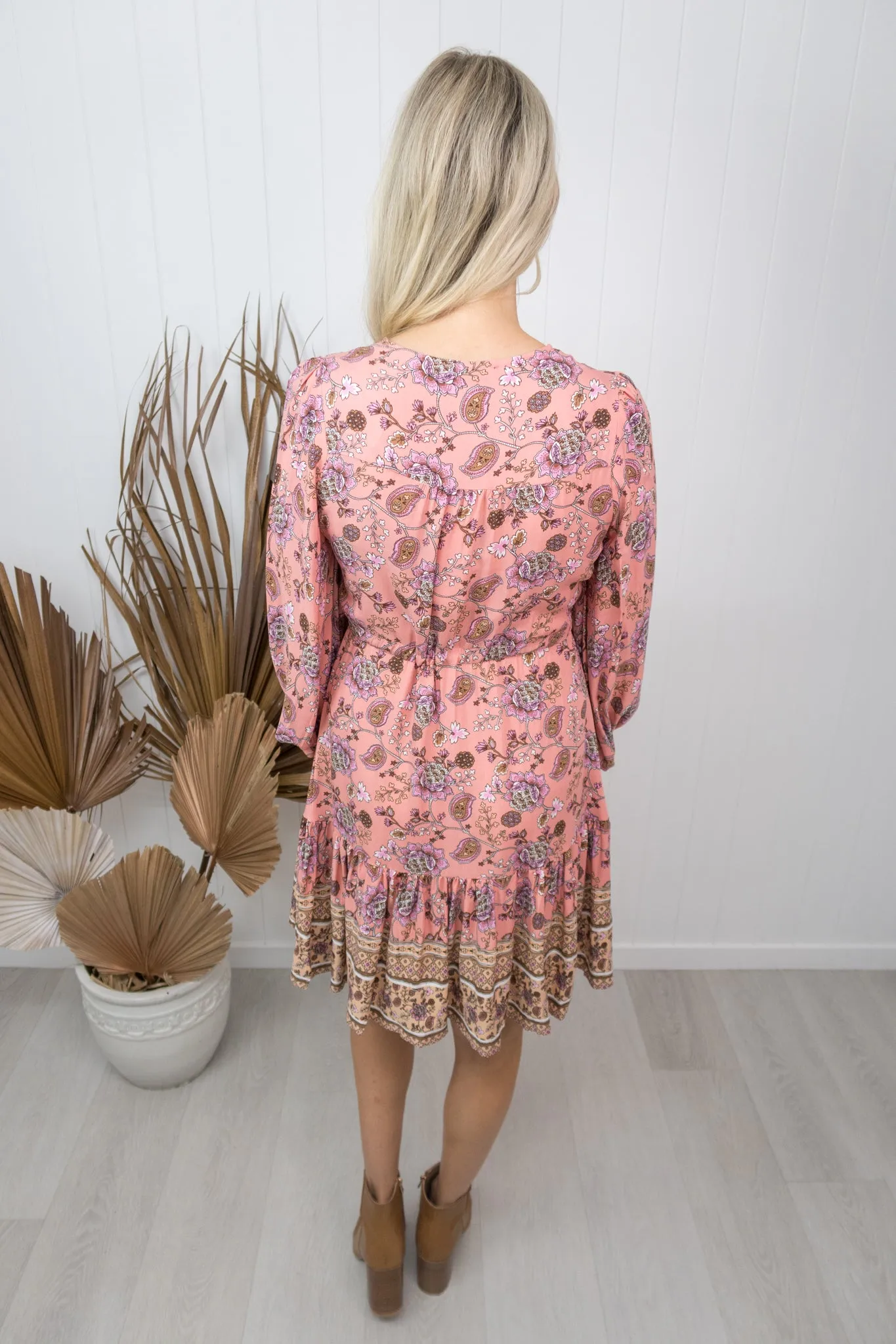 Everly Dress -Pink/nude