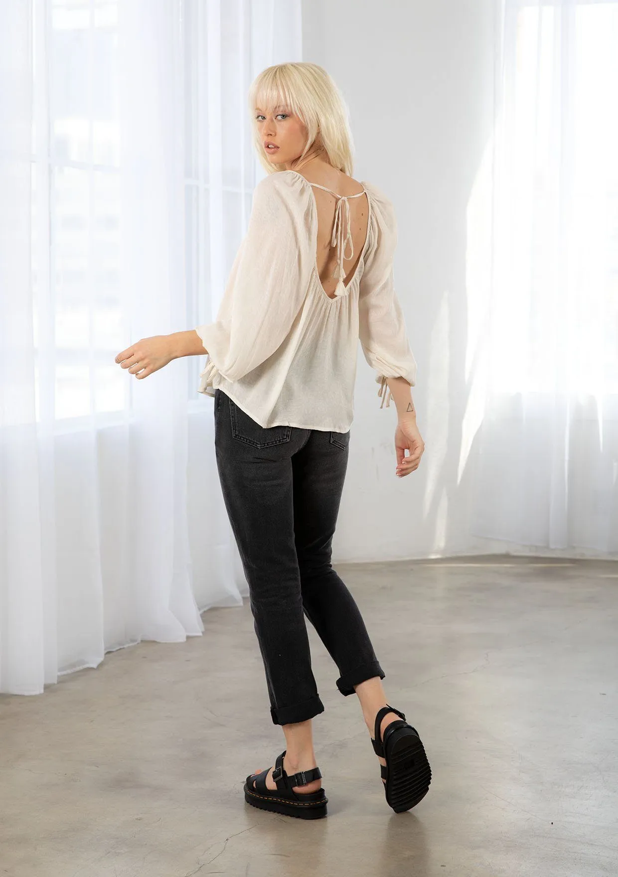 Faithful Tie Back Blouse