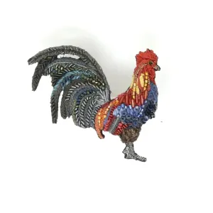 Farm Rooster Brooch Pin