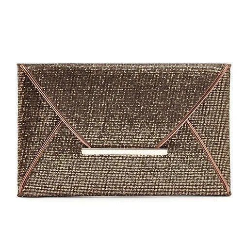 Fashion Envelope style Lady Sparkling Dazzling Sequins Clutch Bag Purse Evening Party Handbag Day Clutches