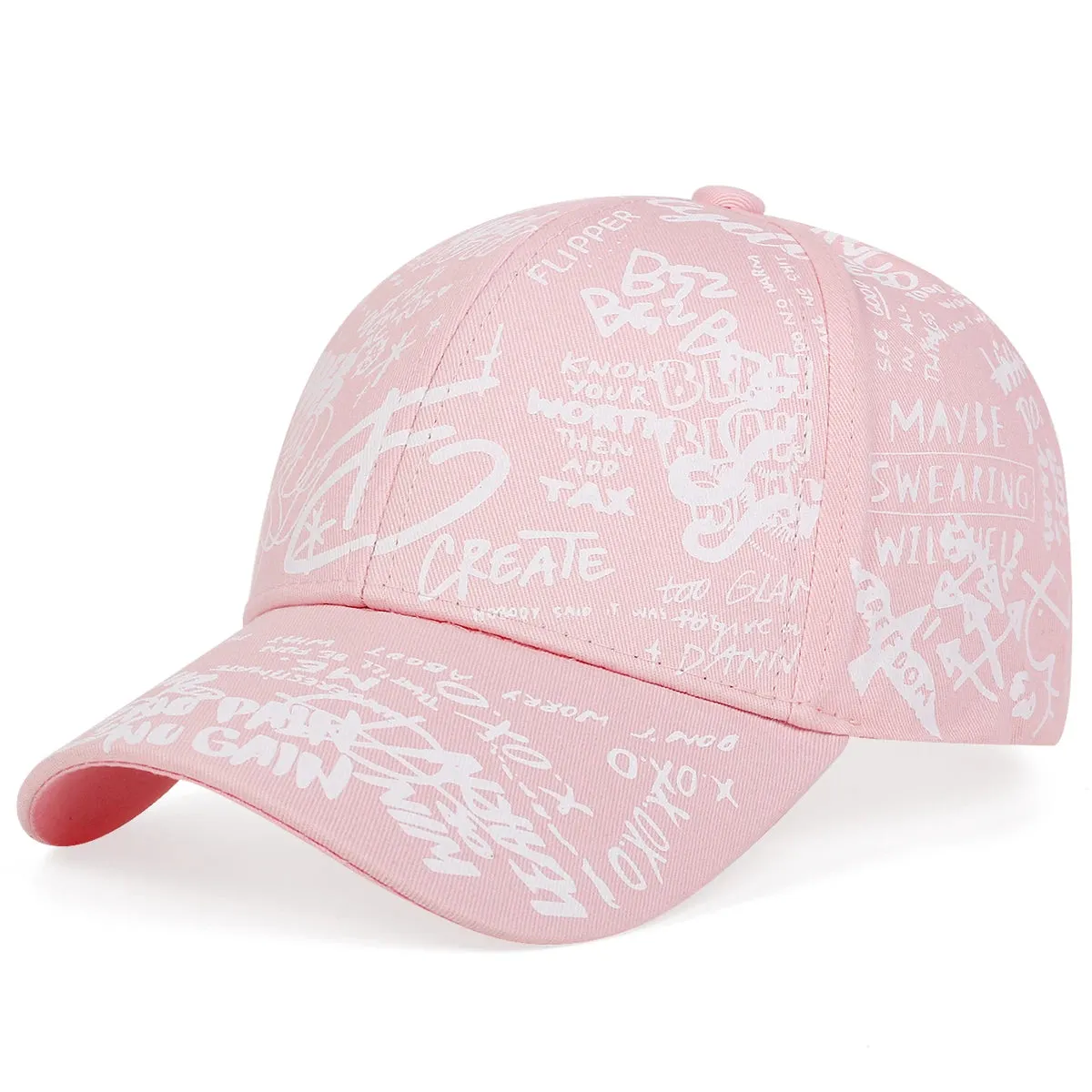 Fashion Graffiti Baseball Cap - Sun Hip Hop Visor Spring Hat, Adjustable Snapback Cotton Cap