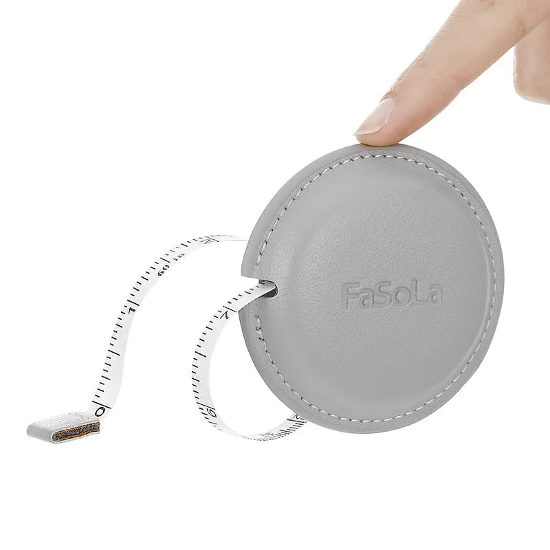 FaSoLa Minimalist Square Tape Measure - Beige, 6.9*6.9*2.1cm