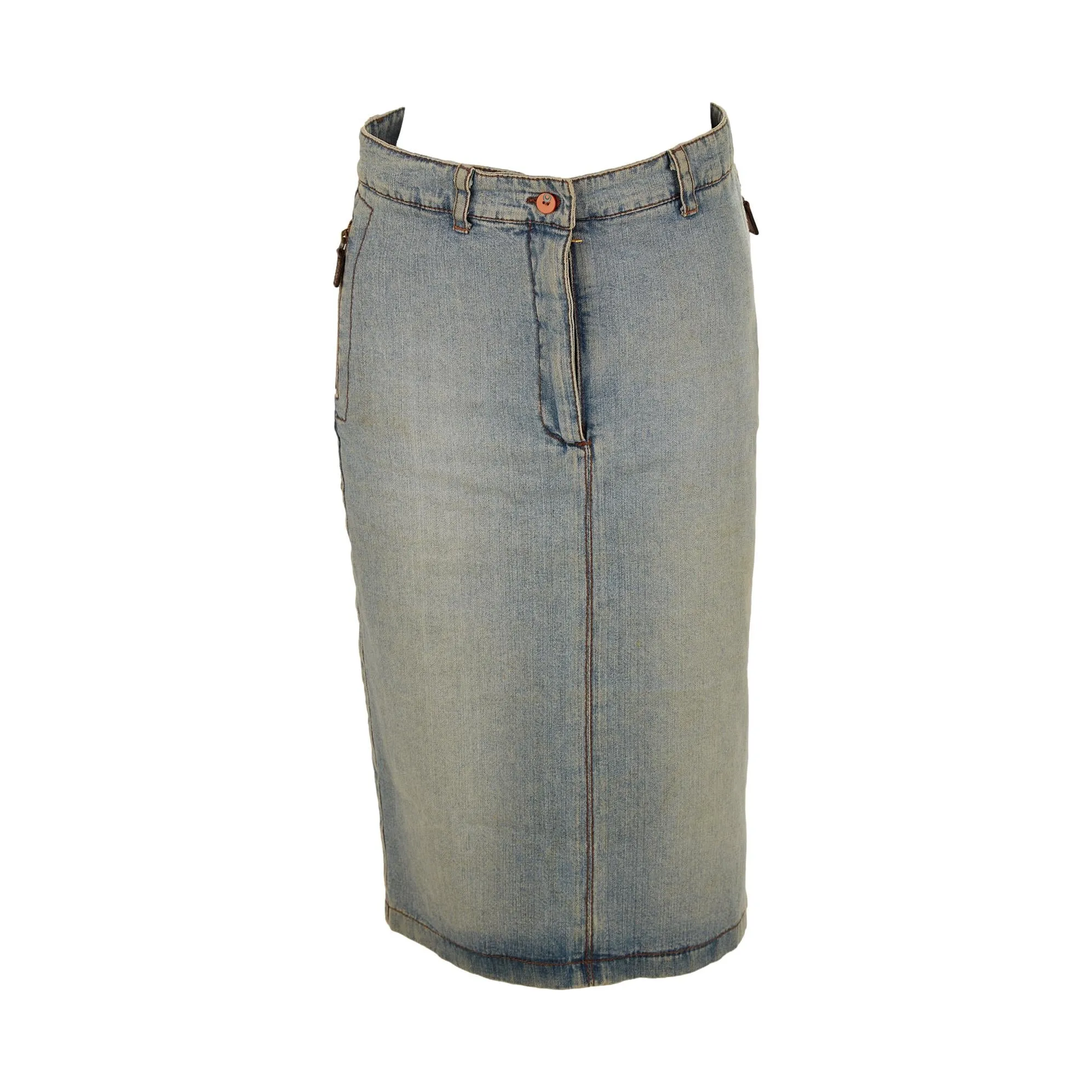 Fendi Denim Long Skirt