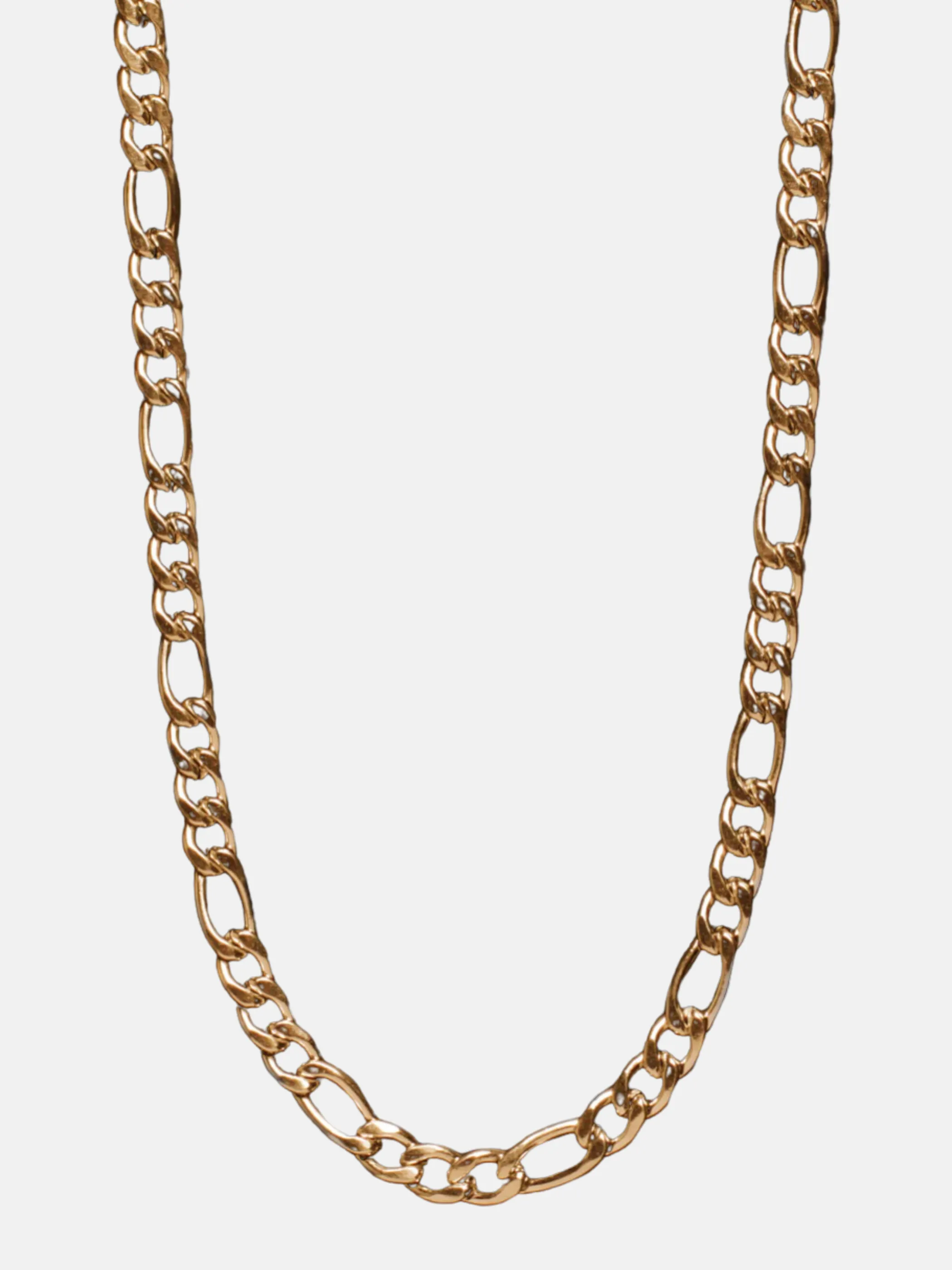 Figaro Chain Necklace - 5mm Gold