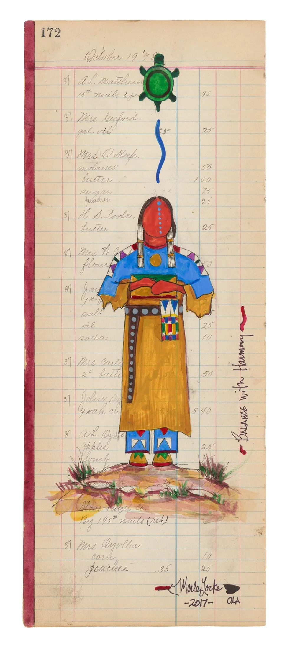 Fine Art Print - Antique Ledger #172 - Balance with Harmony