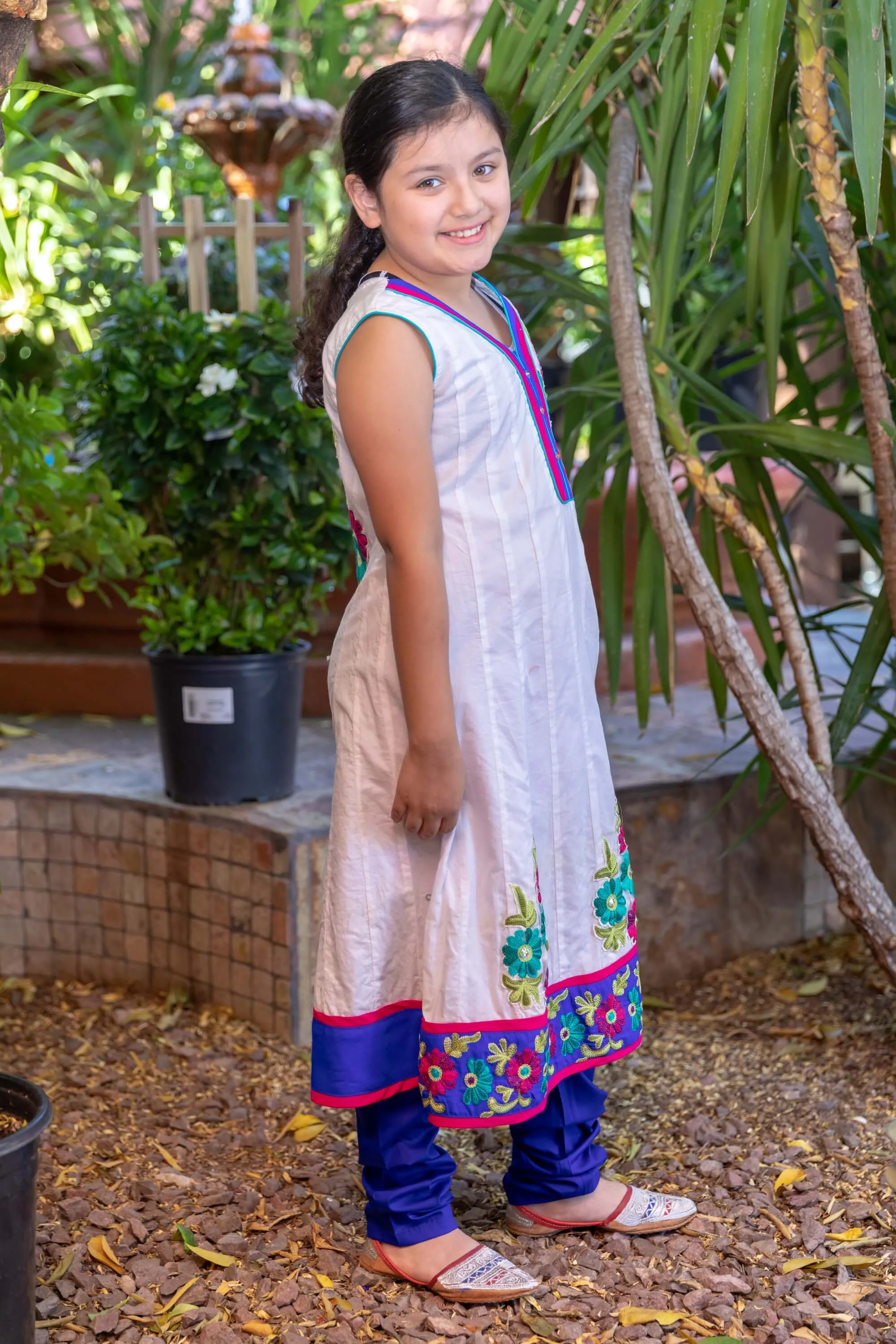 Floral Cotton Summer Dress-Salwar Kameez
