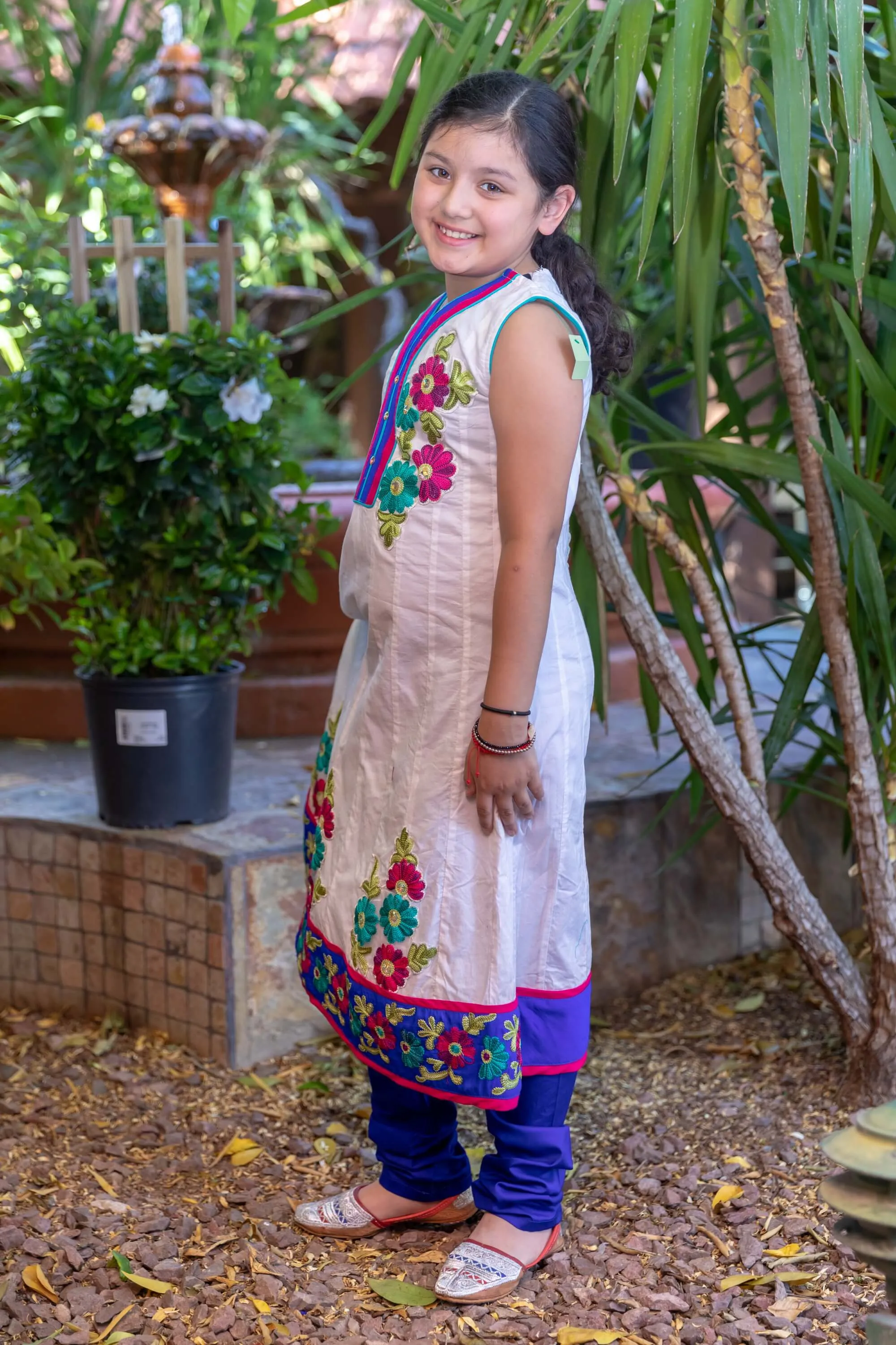 Floral Cotton Summer Dress-Salwar Kameez
