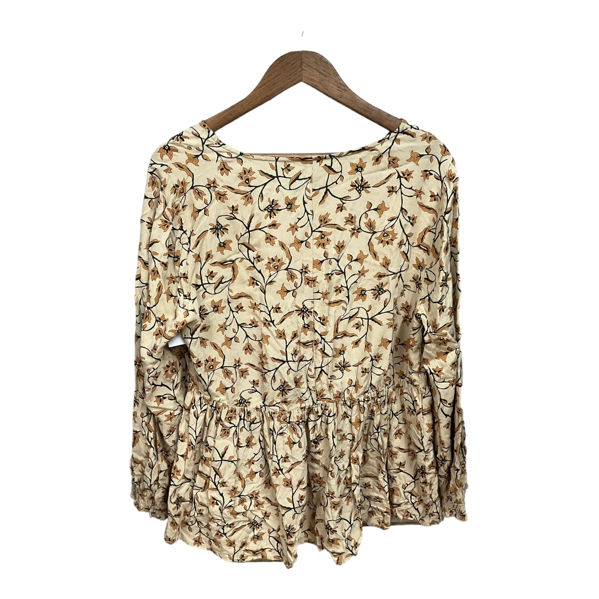 Floral Print Top Long Sleeve Lane Bryant, Size 2x
