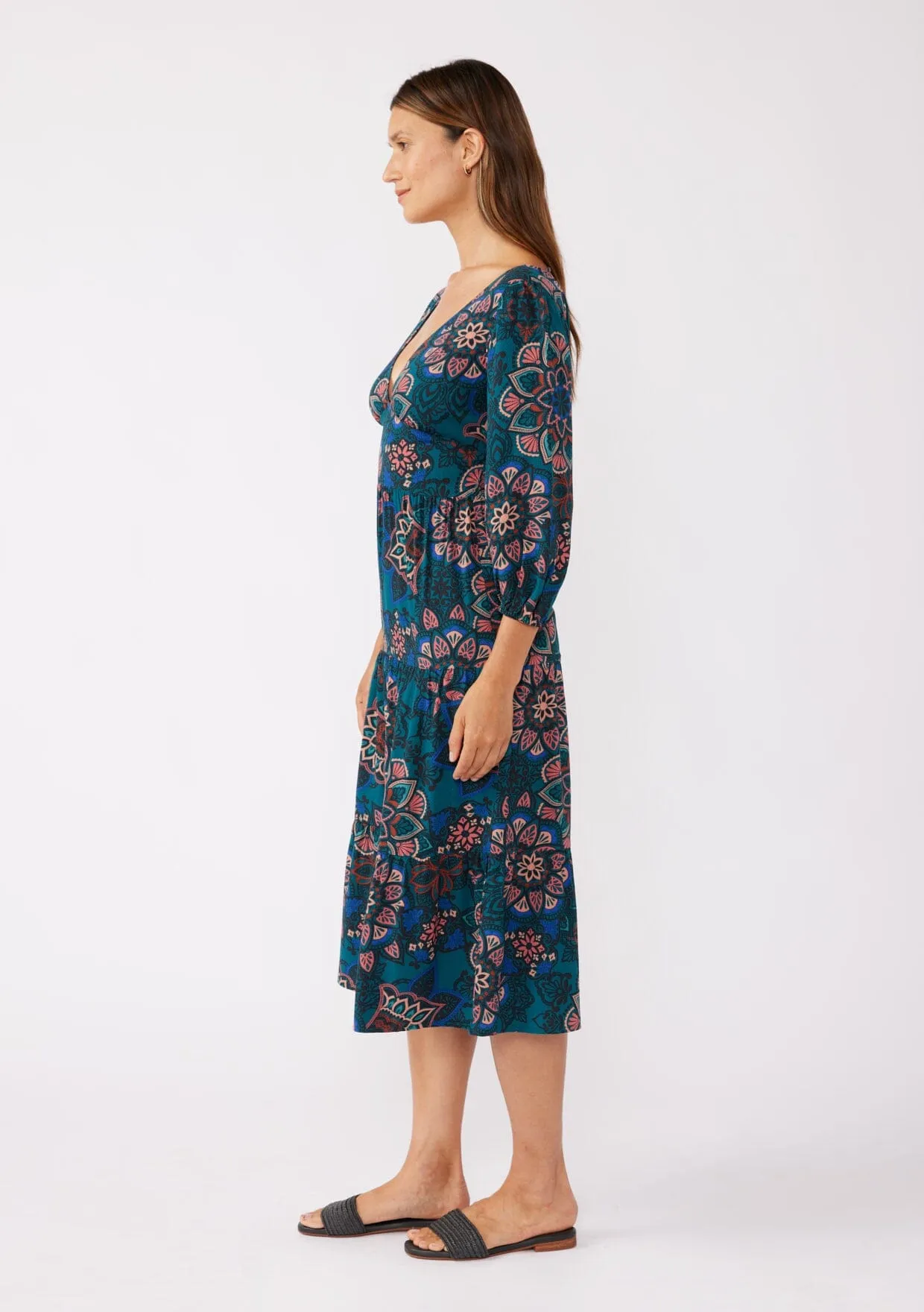 Floral Prism Midi Dress