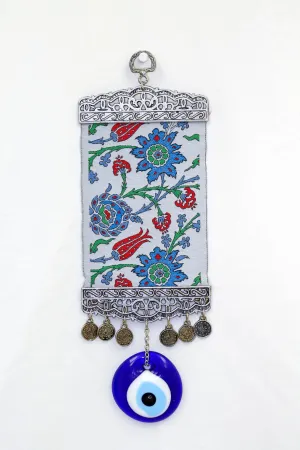 Floral Turkish Evil Eye Wall Rug