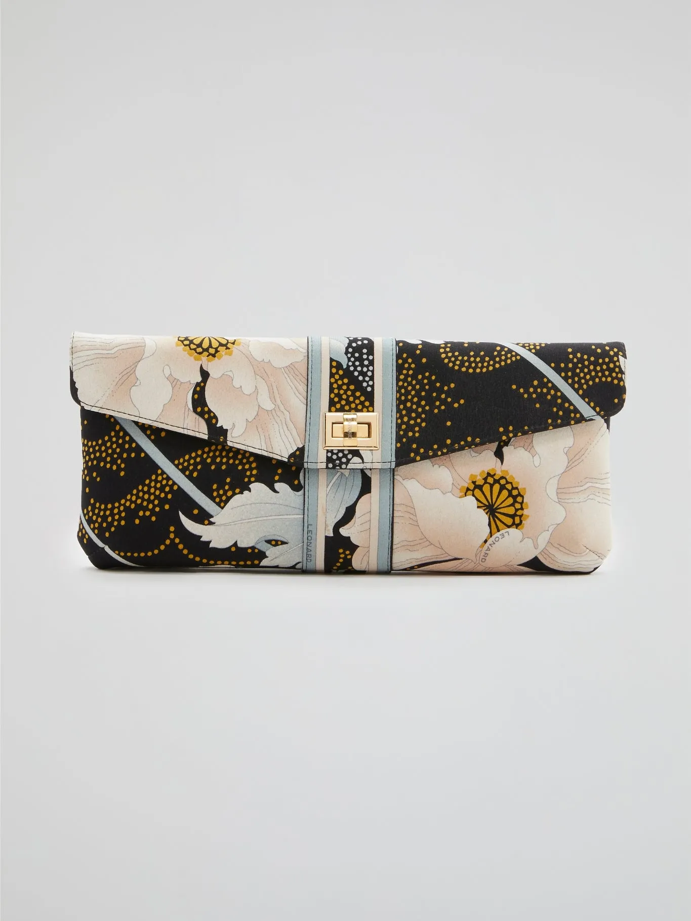 Foliage Leather Clutch
