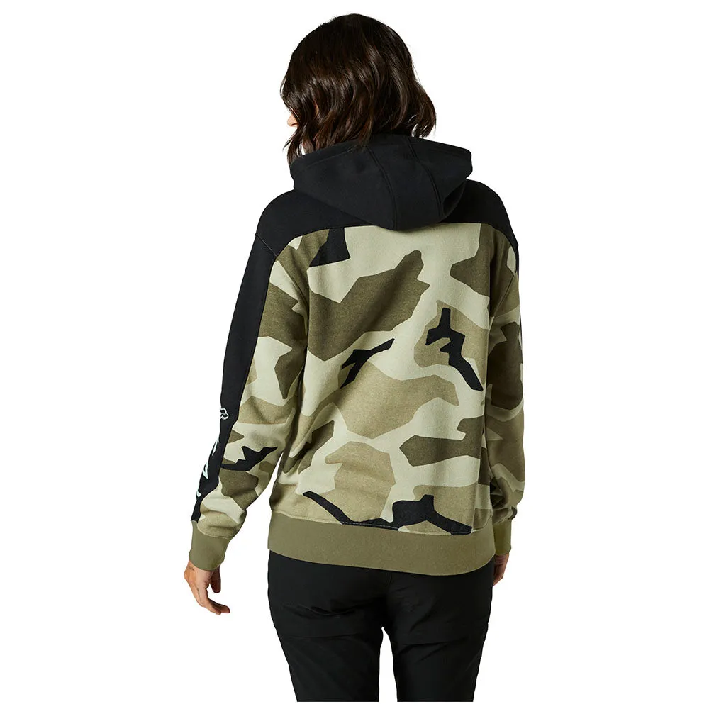 Fox Womens Bnkr Pullover Fleece Hoody - Olive Camo