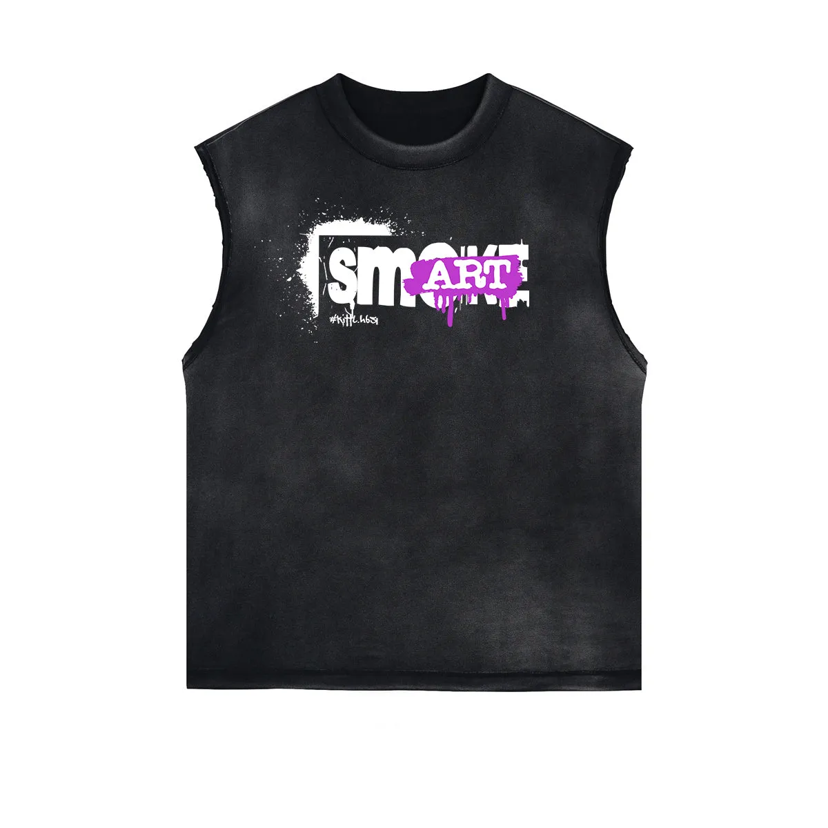 Frayed Edge Graffiti Style Graphic Tank