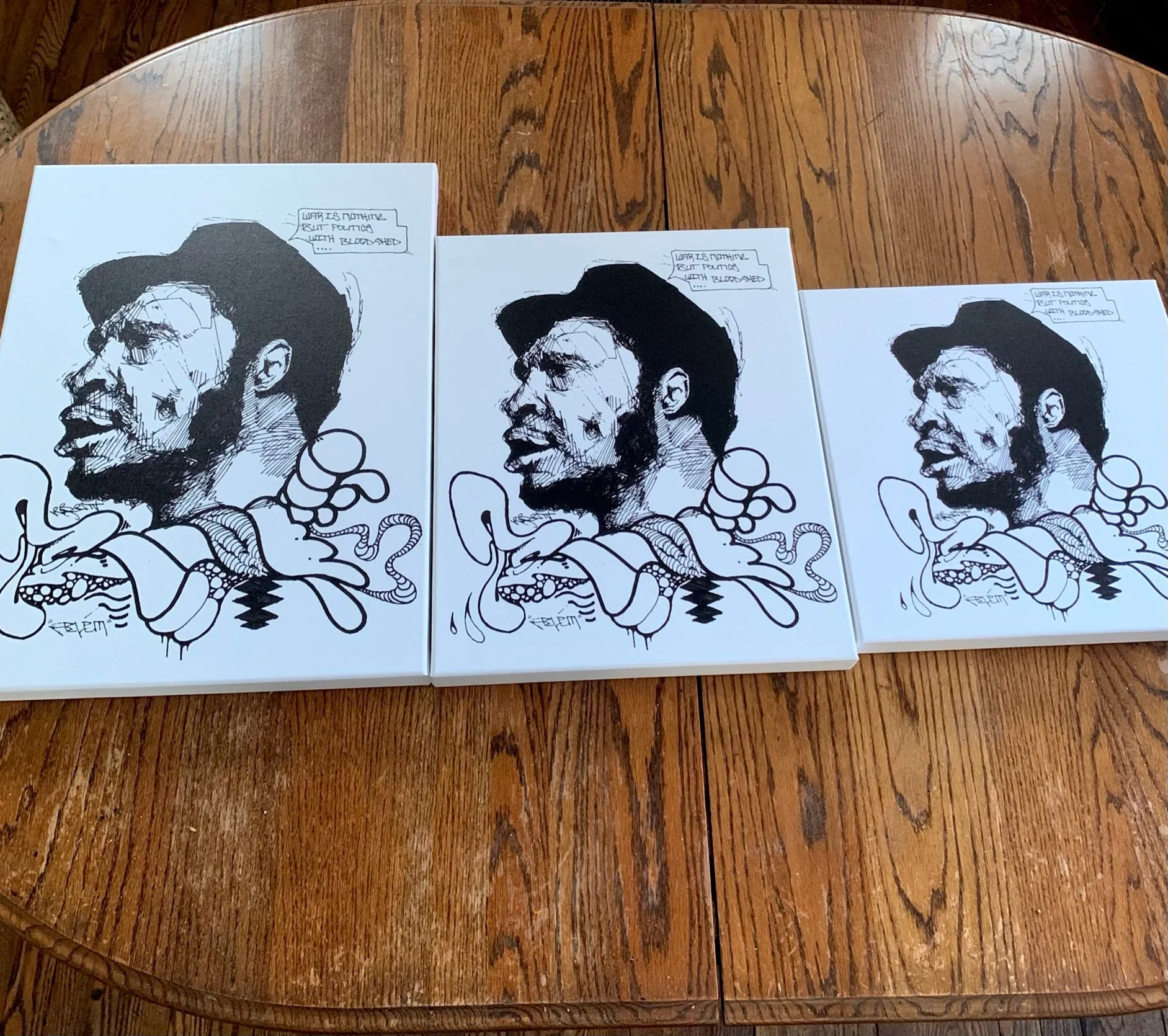 Fred Hampton Art on Canvas