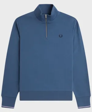Fred Perry M3574 Half Zip Sweatshirt W98 Mdnbl/Utvio