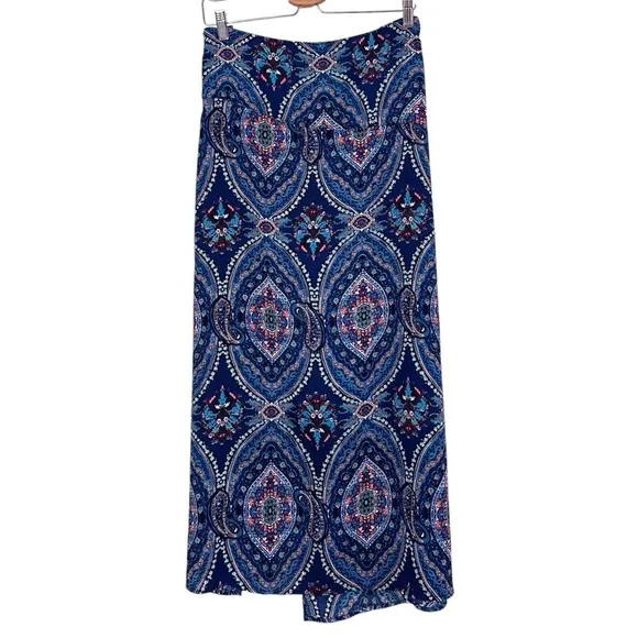 FREE PEOPLE Dreamy Bohemian High Slit Maxi Skirt Womens Size 12