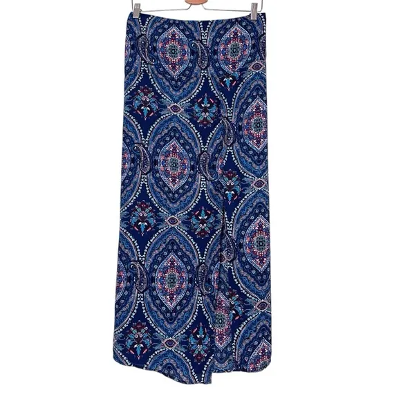 FREE PEOPLE Dreamy Bohemian High Slit Maxi Skirt Womens Size 12