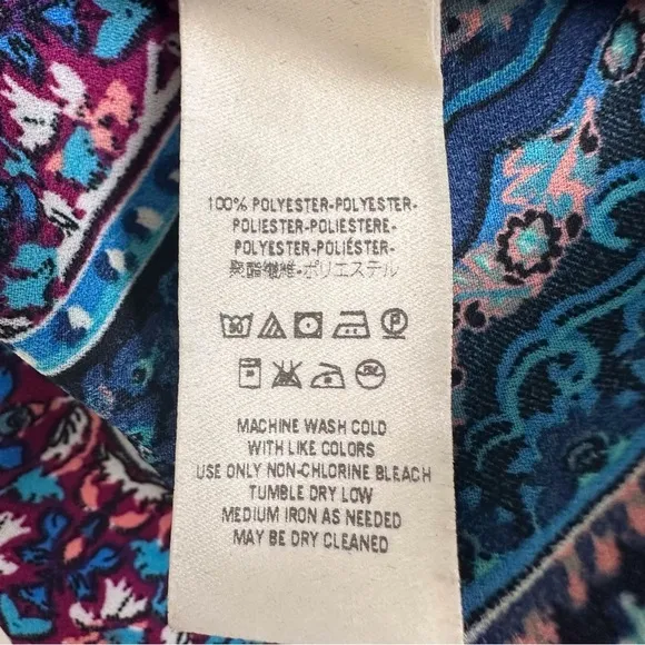 FREE PEOPLE Dreamy Bohemian High Slit Maxi Skirt Womens Size 12